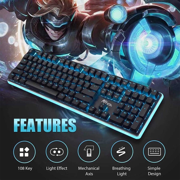 კლავიატურა Royal Kludge RK918 Mechanical Keyboard, Red switch, Wired, USB, Black