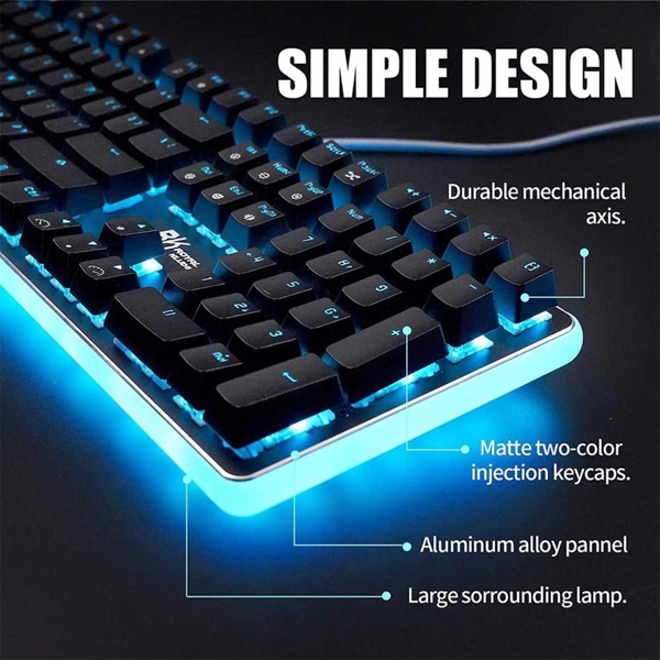 კლავიატურა Royal Kludge RK918 Mechanical Keyboard, Blue switch, Wired, USB, Black