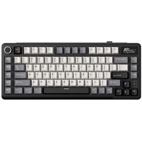 კლავიატურა Royal Kludge RK L75 RGB Mechanical Keyboard, Cream Switch, Hot Swappable, Wireless, Type-C, Bluetooth, 2.4GHz, Knight Black