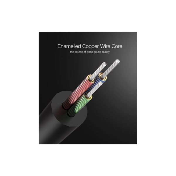 აუდიო კაბელი UGREEN AV119 (10733), 3.5mm Male to 3.5mm Male Cable, 1m, Black