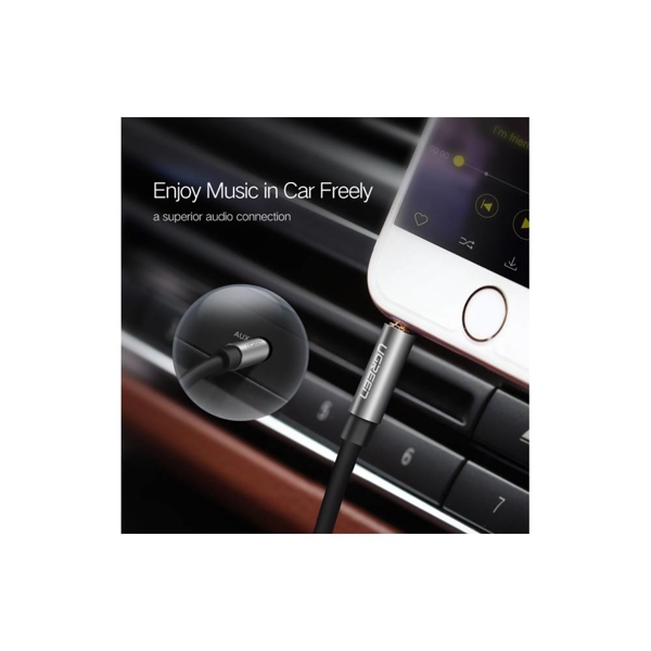 აუდიო კაბელი UGREEN AV119 (10733), 3.5mm Male to 3.5mm Male Cable, 1m, Black