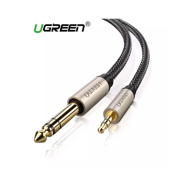 აუდიო კაბელი UGREEN AV127 (10629) 3.5mm to 6.35mm TRS Stereo Audio Cable 3m, Gray