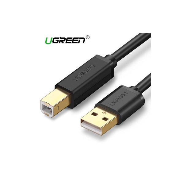 პრინტერის კაბელი UGREEN US135 (20847) USB 2.0 AM to BM Print Cable 2M Gold-Plated (Black) 2M