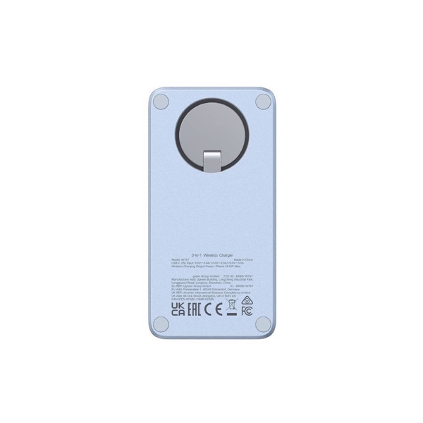 უსადენო დამტენი UGREEN W757 (65901), MagFlow 25W, 3-in-1 Magnetic Wireless Charger, Blue
