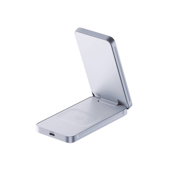 უსადენო დამტენი UGREEN W756 (55963) MagFlow, 25W, 2-in-1 Magnetic Wireless Charger, Blue