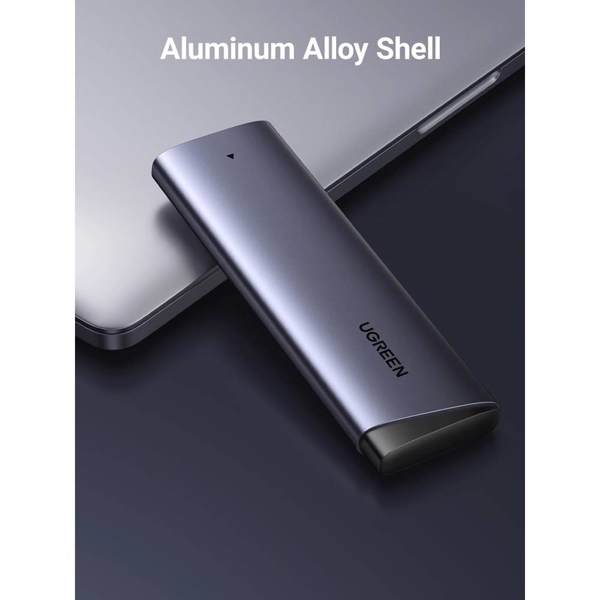 მყარი დისკის ქეისი UGREEN CM767 (35267), M.2 NVMe SSD Enclosure, Grey