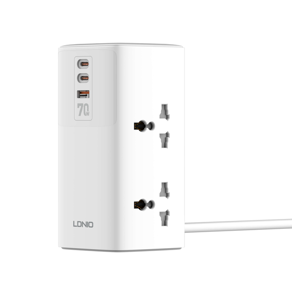 LDNIO მულტიფუნ. უნივერს. კვების წყარო/დამ 70W Multifunctional Universal Desktop Power Adapter SC4383