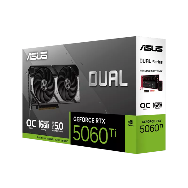 ASUS Graphic Card GeForce RTX 5060 TI 16GB GDDR7 OC DUAL-RTX5060TI-O16G