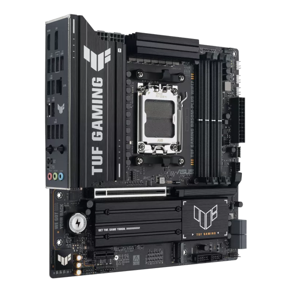 ASUS Motherboard TUF GAMING B850M-PLUS WIFI7 sAM5 B850 4xDDR5 M.2 HDMI DP Wi-Fi BT mATX