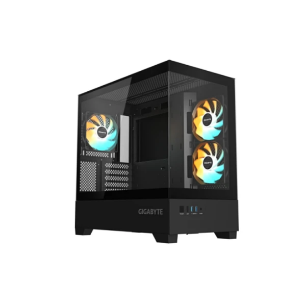 ქეისი: Gigabyte C201P PANORAMIC 3x120mm ARGB Fans Midi Tower Black