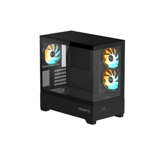 ქეისი: Gigabyte C201P PANORAMIC 3x120mm ARGB Fans Midi Tower Black