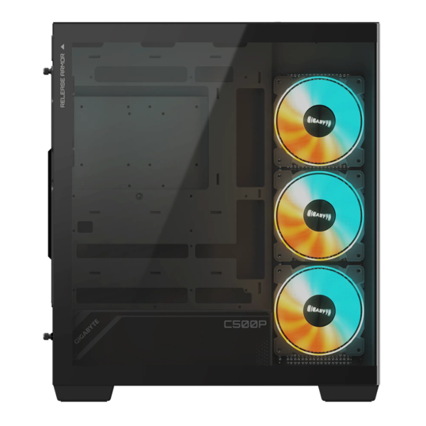 ქეისი: Gigabyte C500 PANORAMIC STEALTH 4x120mm ARGB Fans Mid Tower Black - C500P ST