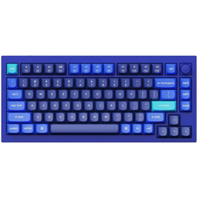 Keyboard mechanical Keychron Q1 75Key, Gateron Phantom Blue, Hot-Swap, QMK, Knob, USB-A, EN, RGB, Сірий
