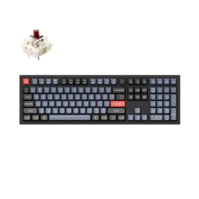 Keyboard mechanical Keychron Q6 104Key, Gateron G PRO Brown, Hot-Swap, QMK, Knob, USB-A, EN, RGB, Чорний