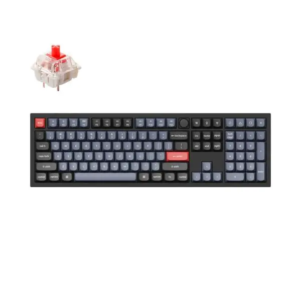 კლავიატურა: Keychron Q6 QMK RGB G PRO Red Mechanical Keyboard Black - Q6M1Z_KEYCHRON