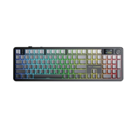 კლავიატურა: AULA F108PRO RGB Wireless Mechanical Keyboard side-engraved keycaps Gradient Gray (ZEPHYR Switch V3)