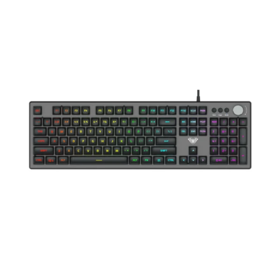 კლავიატურა: AULA F2028 Wired RGB Keyboard Gray/Black keycap