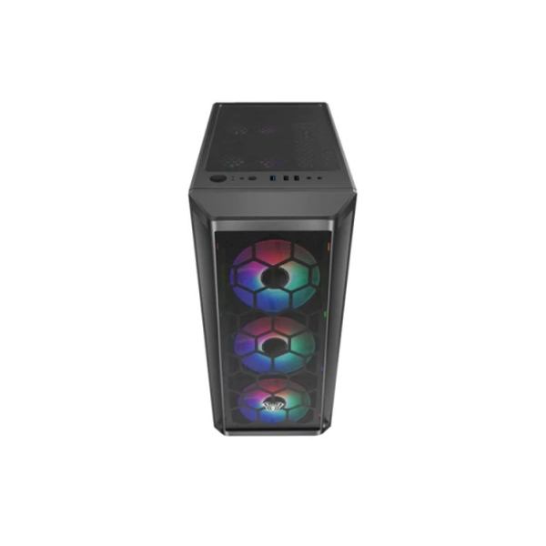 ქეისი: AULA FZ002 4x120mm ARGB Fans Mid Tower Black