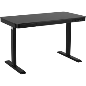 2E Computer table CE218B-MOTORIZED, height adjustment, electric motor 220V, (USB-A/USB-C), 72/120х118x60cm, black