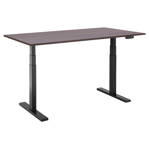 2E Computer table CE150WDARK-MOTORIZED, height adjustment, electric motor 220V, 62/128x150х75cm, Wood Dark