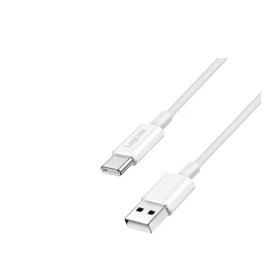 კაბელი: Logilink CU0321 USB 2.0 to USB-C Cable 60W Nylon White 1m