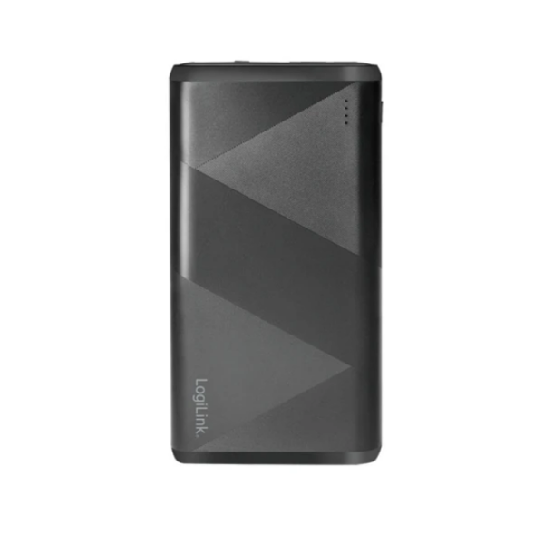 დამტენი: Logilink PA0275 Power bank 10000mAh 1x USB-A QC 3.0 & 1x USB-C PD 2.0 2-in-1 cable Black