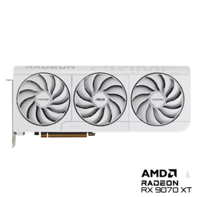 ASUS Graphic Card Radeon RX 9070 XT 16GB GDDR6 OC PRIME-RX9070XT-O16G-WHITE