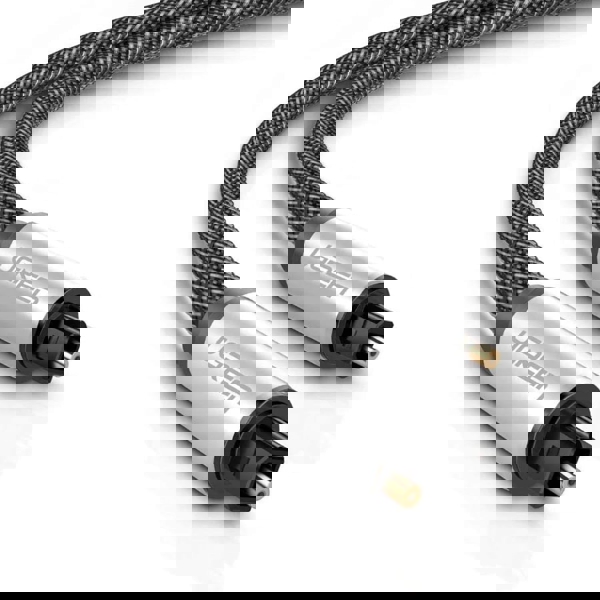 ოპტიკური აუდიო კაბელი UGREEN AV108 (10540), Toslink Optical Audio Cable, 2m, Black/Silver