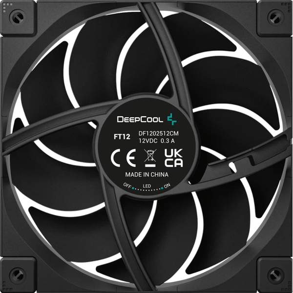 მაგრილებელი,  FT12, DEEPCOOL, 120mm, შავი. R-FT12-BKWPN1-G