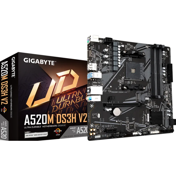 GIGABYTE Motherbard A520M DS3H V2 sAM4 A520 4xDDR4 M.2 HDMI DP mATX