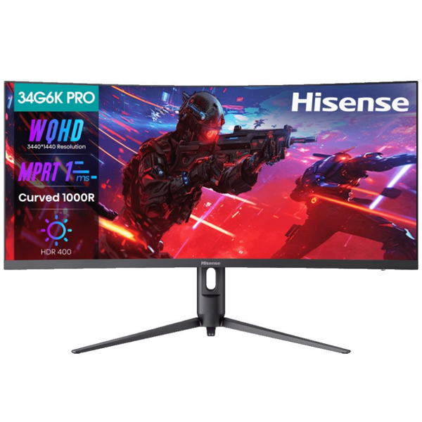 Hisense 34G6K-PRO VA Curved Monitor 4K UHD (3840 x 2160)