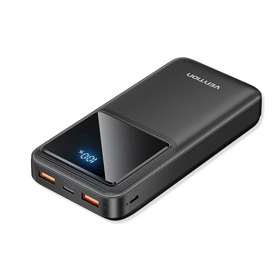 VENTION FHTB0 10000mAh Magnetic Wireless Power Bank (USB-C + Lightning + USB-C + USB-A +Wireless) 22.5W Black LED Display Type