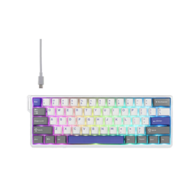 კლავიატურა: AULA WIN60 HE MAX Edition RGB Wired Gaming Keyboard White/Grey/Blue (Wing Chun Magnetic Switch)