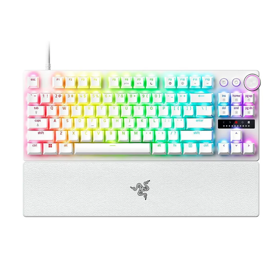 Razer Keyboard mechanical Huntsman V3 Pro TKL, 84key, Analog Optical Switches, USB-A, EN, white