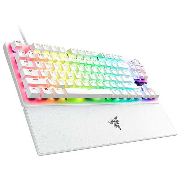 Razer Keyboard mechanical Huntsman V3 Pro TKL, 84key, Analog Optical Switches, USB-A, EN, white