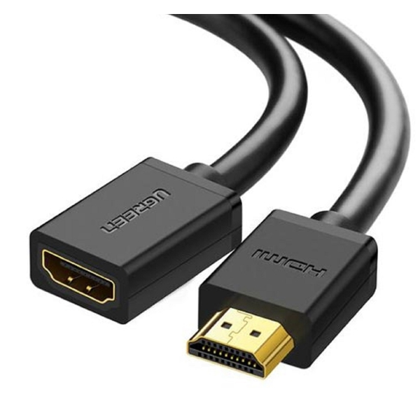 HDMI კაბელი UGREEN HD107 (10145), HDMI Male to Female Cable, 3m, Black