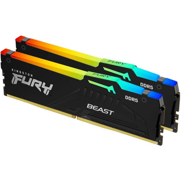 Kingston KF560C36BBEAK2-64 FURY Beast RGB, RAM 64GB, DDR5 DIMM, 6000MHz