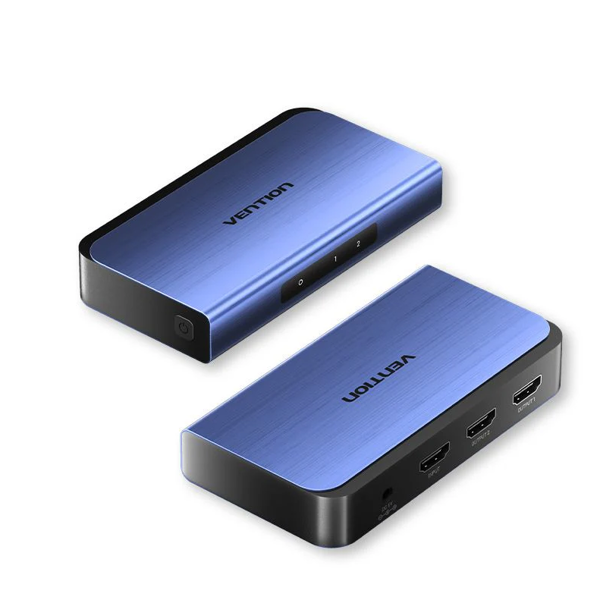 VENTION AKEL0-EU 1 In 2 Out HDMI Splitter Blue Aluminum Alloy Type EU Standard 4K@60Hz