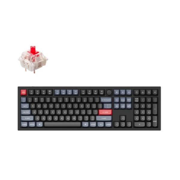 Mechanical Gaming Keyboard Keychron Q6M1, Gateron G PRO Red, Wired, USB, Black