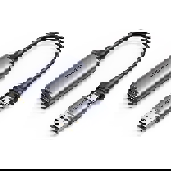 Capture Card UGREEN CM489 (40189), 4K HDMI to USB/USB-C HDMI Video Grabber Box for Live Stream, Silver