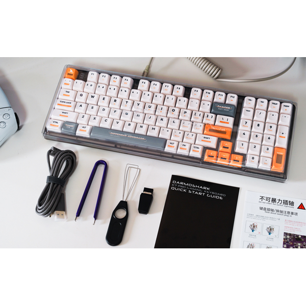 Darmoshark K7pro AJ Version Wireless Bluetooth Tri Mode Gaming Mechanical Keyboard 