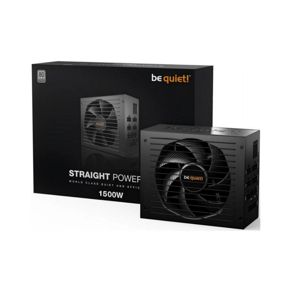 be quiet! Straight Power 12-1500w Modular Power Supply | 80 Plus Platinum ATX 3.1 Compliant | for PCIe 5.0 GPUs and GPUs with 6+2 pin connectors | Silent 135mm Fan | BN518