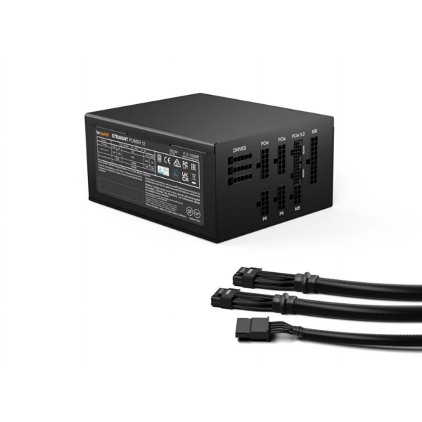 be quiet! Straight Power 12-1500w Modular Power Supply | 80 Plus Platinum ATX 3.1 Compliant | for PCIe 5.0 GPUs and GPUs with 6+2 pin connectors | Silent 135mm Fan | BN518