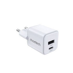 Choetech PD5012 NexGen Mini PD30W GAN A+C Wall Charger White