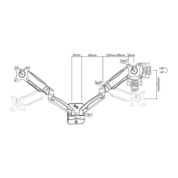 Monitor/ Accessories/ Stell Monitors mount dual SOS 1820