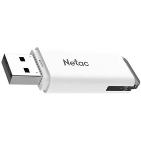 ფლეშ მეხსიერება, U185, NETAC, 32GB USB2.0  ლედ ინდიკატორით, თეთრი . NT03U185N-032G-20WH