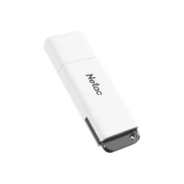 ფლეშ მეხსიერება, U185, NETAC, 32GB USB2.0  ლედ ინდიკატორით, თეთრი . NT03U185N-032G-20WH