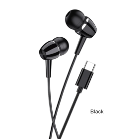 JOKADE JD044 NANJING Type-C wire-controlled digital earphone with mic Black