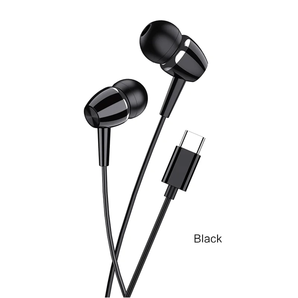 JOKADE JD044 NANJING Type-C wire-controlled digital earphone with mic Black