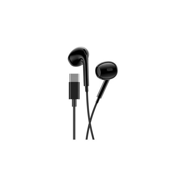 JOKADE JD046 QUJING Type-C wire-controlled digital earphone with mic Black